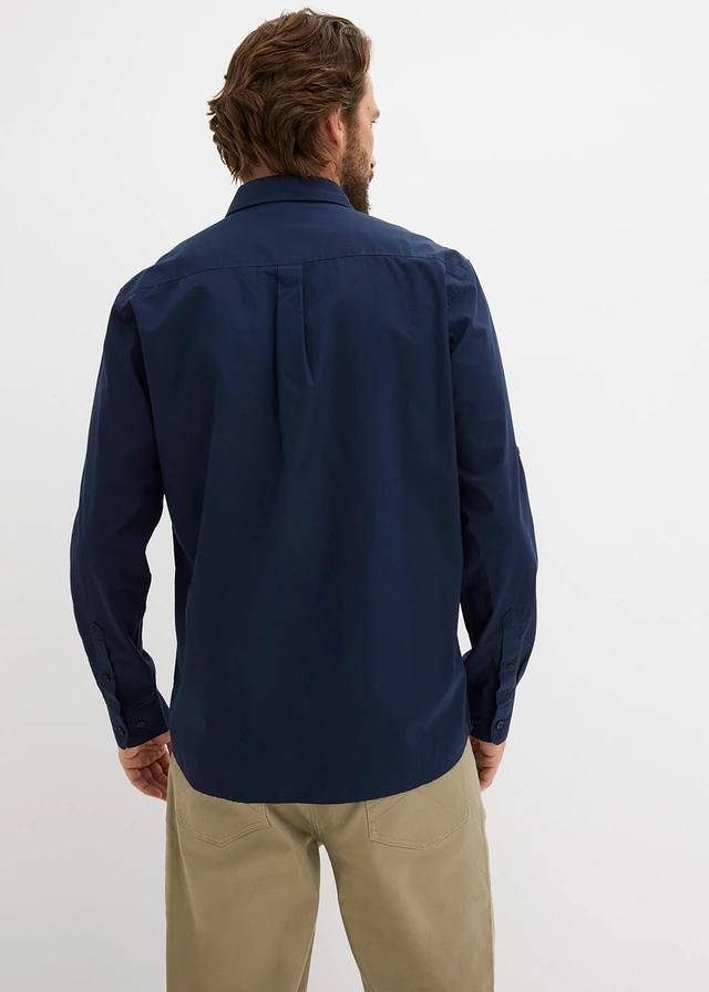 Overhemd van puur biologisch katoen met lange mouwen • donkerblauw • product-page.page-title-suffix
