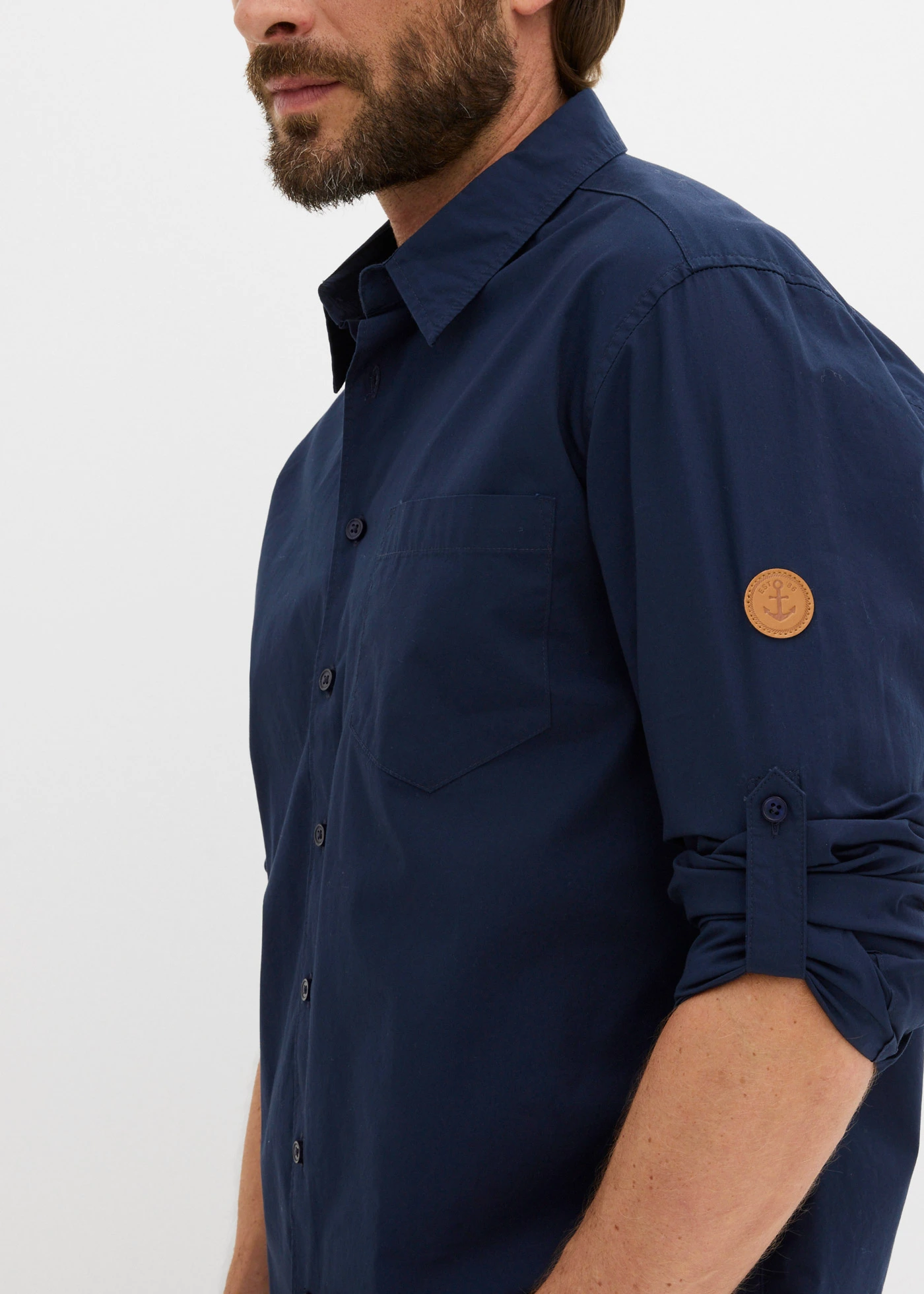 Chemise 100% coton • bleu foncé • Boutique bonprix