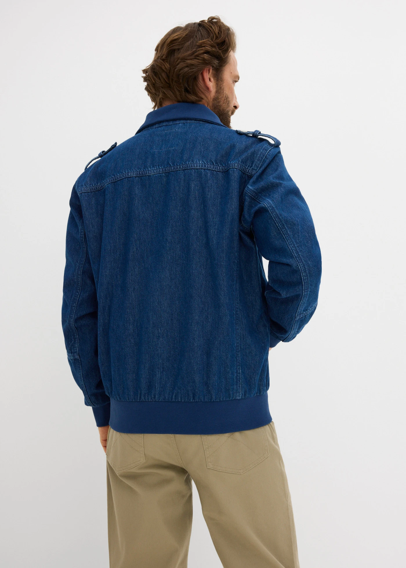 Farmerdzseki tiszta pamutból • sötétkék denim • bonprix áruház