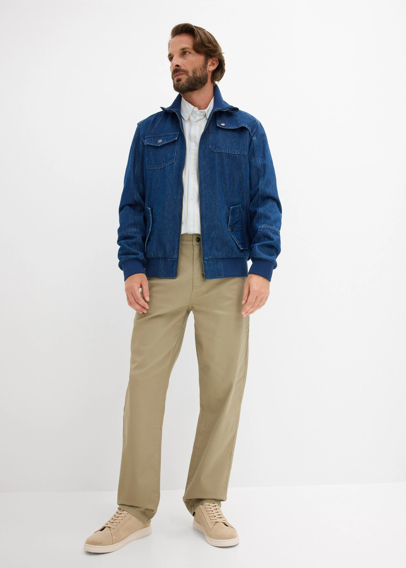 Džínová bunda z čisté bavlny • tmavě modrý denim • bonprix obchod