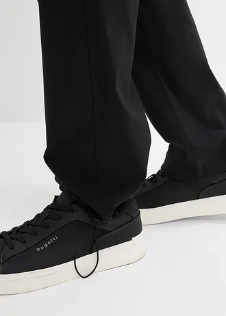 Regular fit superstretch cargobroek met ritszakken, straight • zwart • bonprix online shop