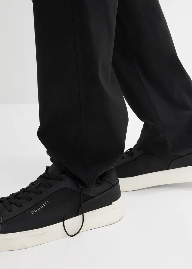 Regular fit superstretch cargobroek met ritszakken, straight • zwart • product-page.page-title-suffix