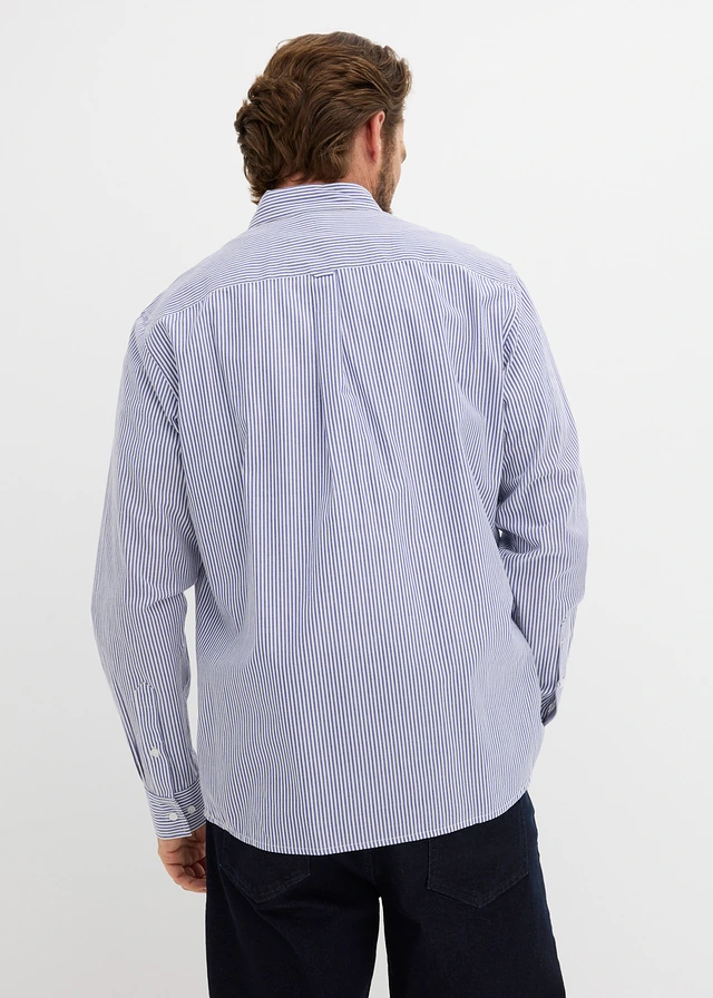 Chemise 100% coton, Regular • bleu foncé-blanc rayé • product-page.page-title-suffix