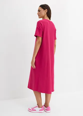 Robe large en jersey interlock épais avec poches • magenta • Boutique bonprix