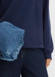 Bluza z czystej bawełny organicznej • granatowy • sklep bonprix