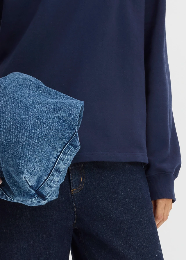 Sweater van biologisch katoen • donkerblauw • product-page.page-title-suffix