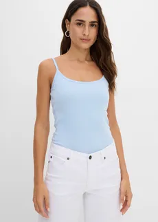 Lot de 2 tops à bretelles spaghetti • rose vif/bleu poudré • Boutique bonprix