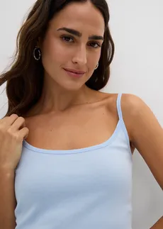 Top cu bretele subțiri (set/2 buc.) • roz-pinklady/albastru pudrat • magazin bonprix