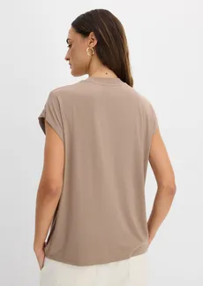 T-shirt van zachte viscose • taupe • bonprix online shop