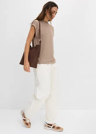 T-shirt van zachte viscose, Kleur: zwart