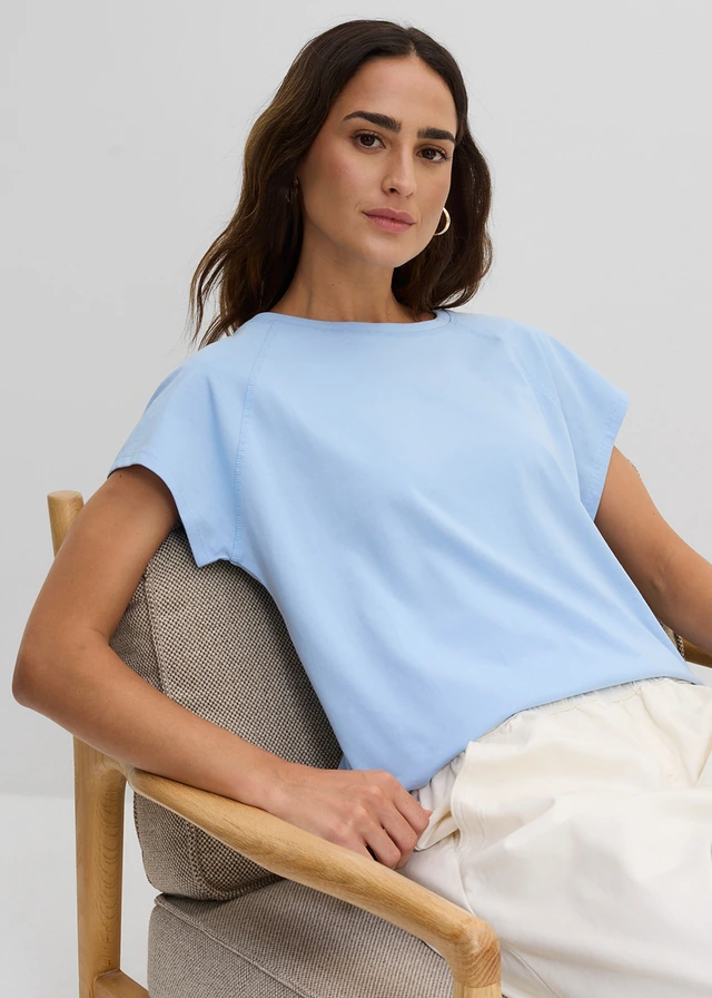 T-shirt van biologisch katoen • lichtblauw • product-page.page-title-suffix