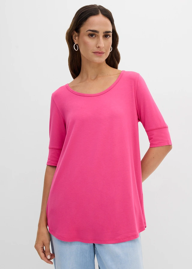 T-shirt doux en viscose extensible