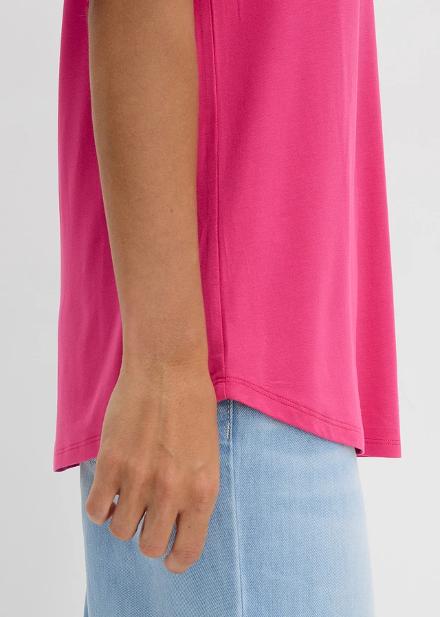 T-shirt doux en viscose extensible • rose vif • product-page.page-title-suffix