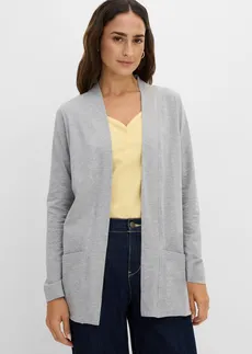 Gilet en jersey doux, Couleur: gris clair chiné