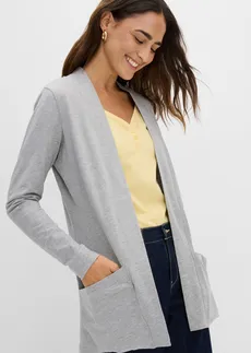 Gilet en jersey doux • gris clair chiné • Boutique bonprix