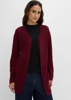 Gebreid vest van slub garen • esdoornrood • bonprix online shop