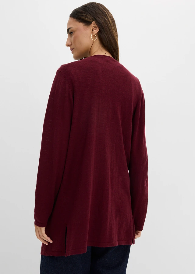 Gilet en maille 100% coton flammé • rouge érable • product-page.page-title-suffix