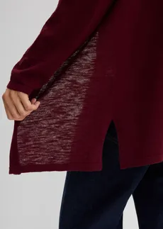 Gebreid vest van slub garen • esdoornrood • bonprix online shop