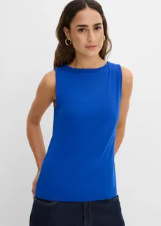 Top van zachte viscose (set van 2) • donkerblauw/saffraangeel • bonprix online shop