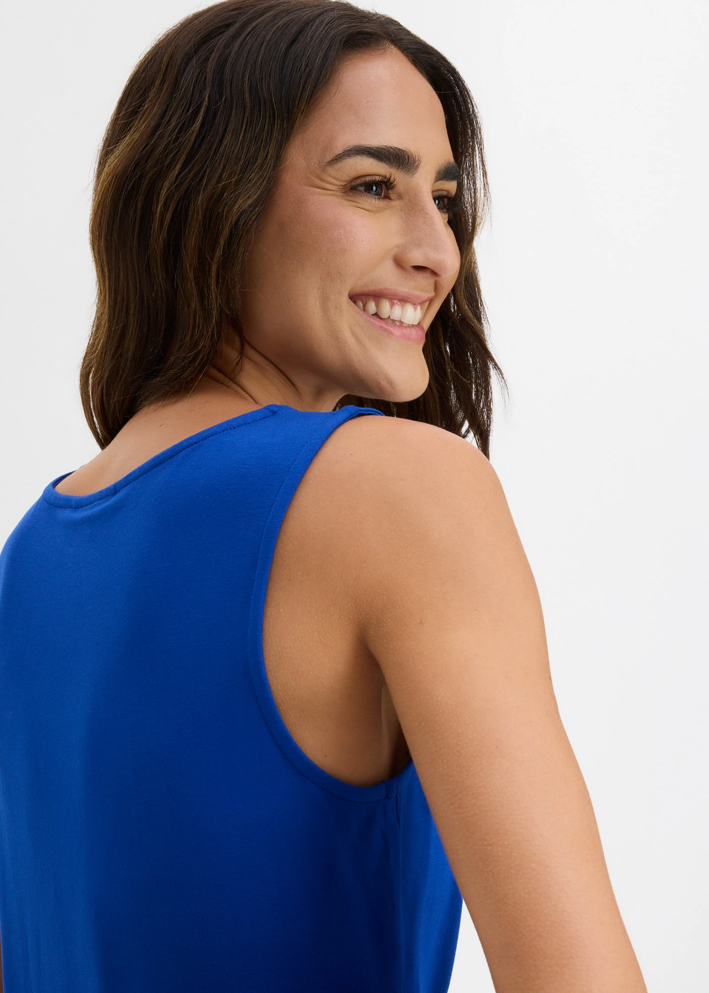 Top z miękkiej wiskozy (2 szt.) • kobaltowy+żółty szafran • sklep bonprix