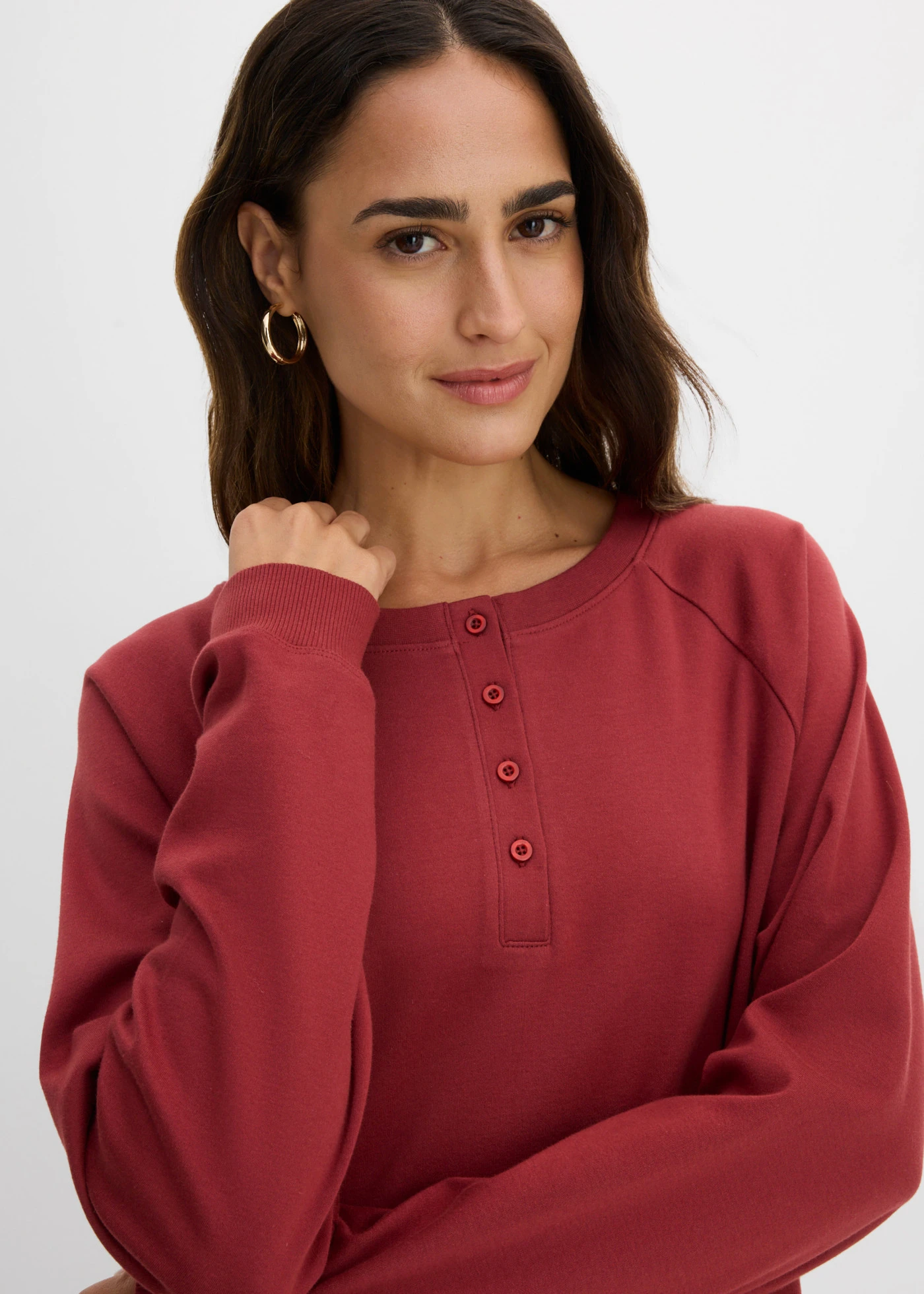 Robe en jersey interlock épais • rouge désert • Boutique bonprix