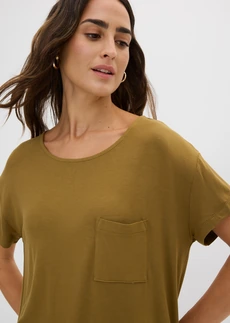 T-shirt doux en viscose extensible • vert nature • Boutique bonprix