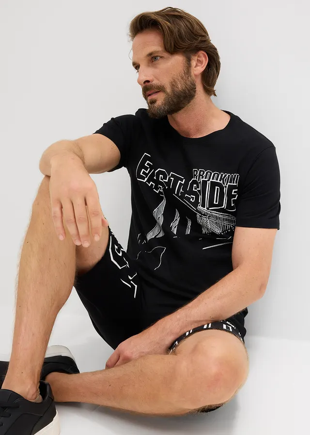 T-shirt 100% coton, slim • noir • product-page.page-title-suffix