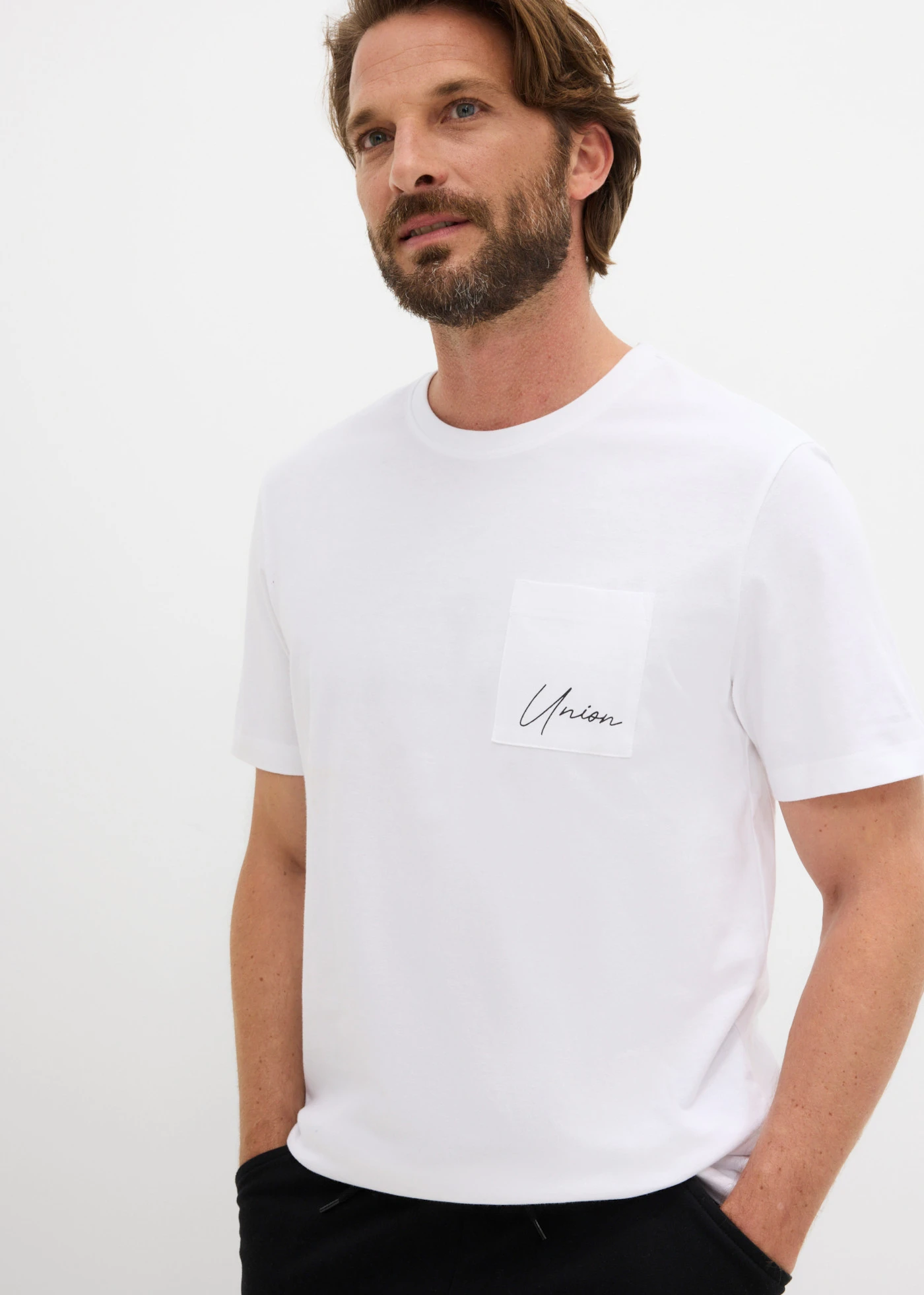 T-shirt en lange cargobermuda (2-dlg. set) • zwart+wit • bonprix online shop
