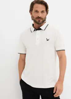 Lot de 2 polos 100% coton • noir-écru • Boutique bonprix