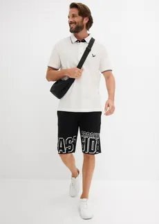 Lot de 2 polos 100% coton, Couleur: noir-écru