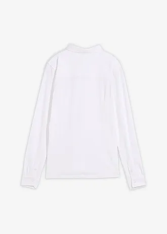 Chemise extensible en maille piquée coton • blanc • Boutique bonprix