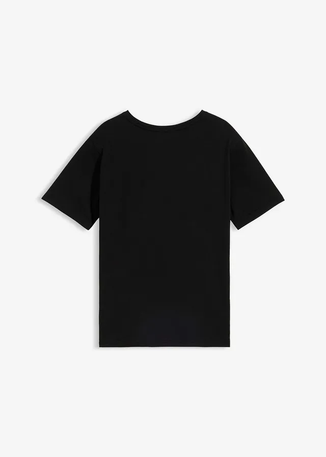 Mickey Mouse T-Shirt van puur katoen, Kleur: zwart met print
