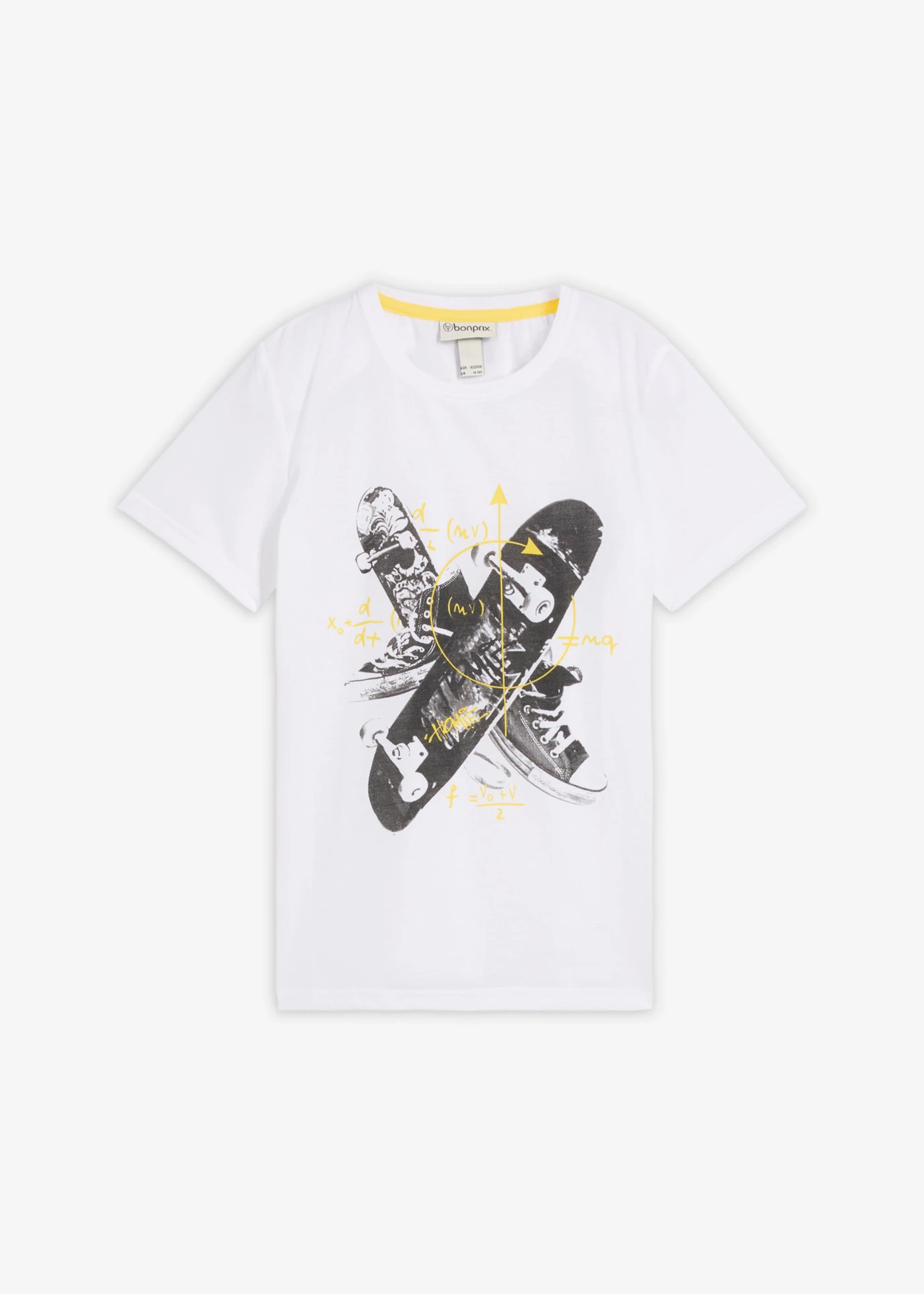 Jongens T-shirt met skater-print • wit met print • bonprix online shop