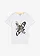 Jongens T-shirt met skater-print, Kleur: wit met print