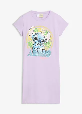 Nachthemd van Disney met stitch-print van puur katoen • zacht lila met print • bonprix online shop