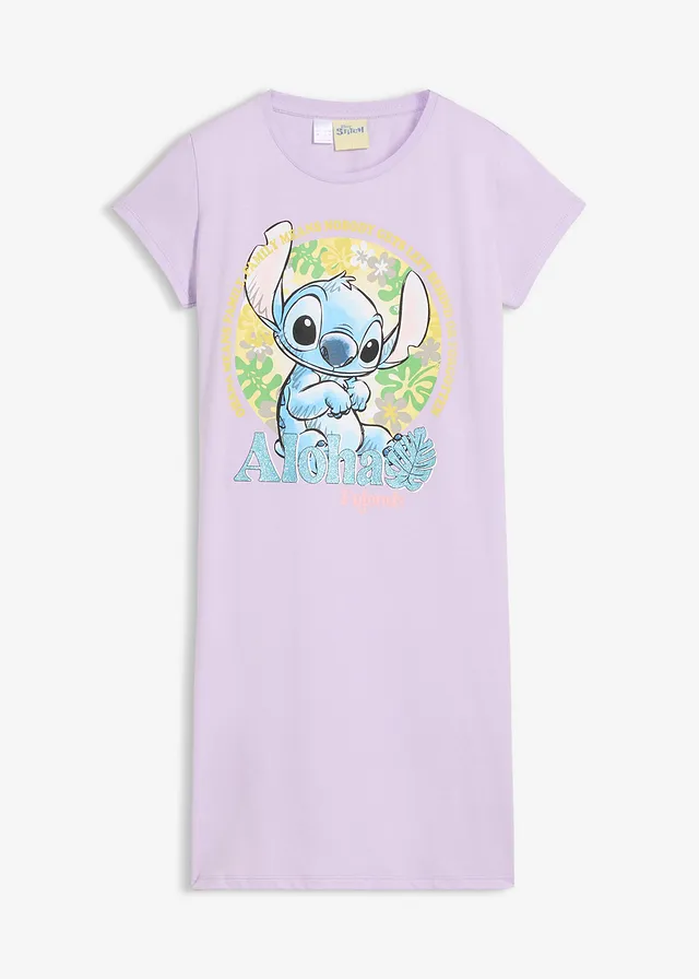 Nočná košeľa s potlačou Stitch Disney, z čistej bavlny