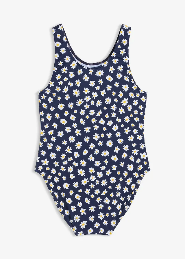 Badpak, Kleur: donkerblauw gebloemd