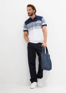 Polo en jersey 100% coton • bleu foncé + bleu fumé • Boutique bonprix