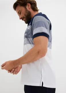 Jersey poloshirt van puur katoen, korte mouw • donkerblauw-rookblauw • bonprix online shop