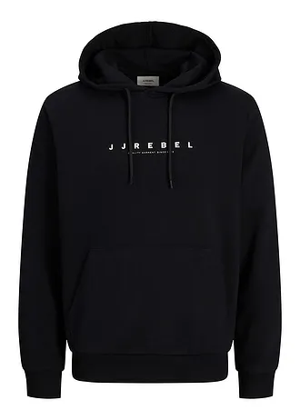 JJ REBEL Hoodie, loose fit • zwart met print • bonprix online shop