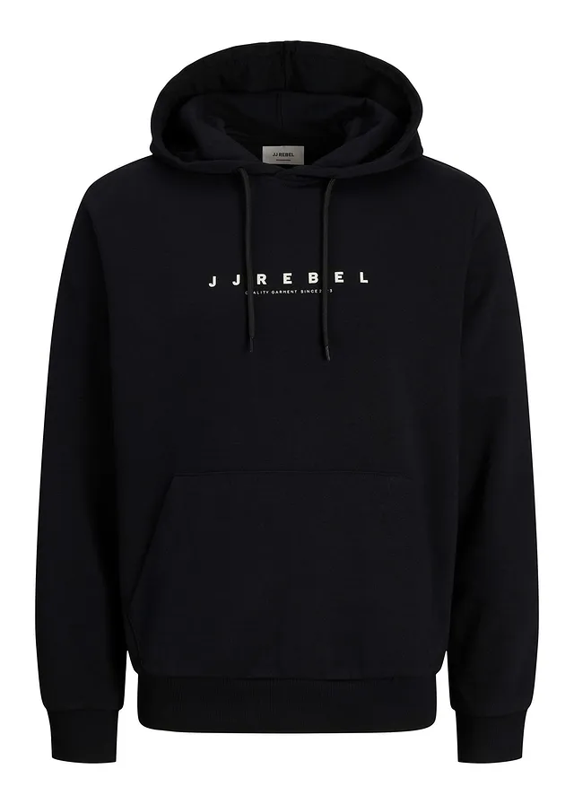 Sweat à capuche JJ REBEL, loose, Couleur: noir imprimé