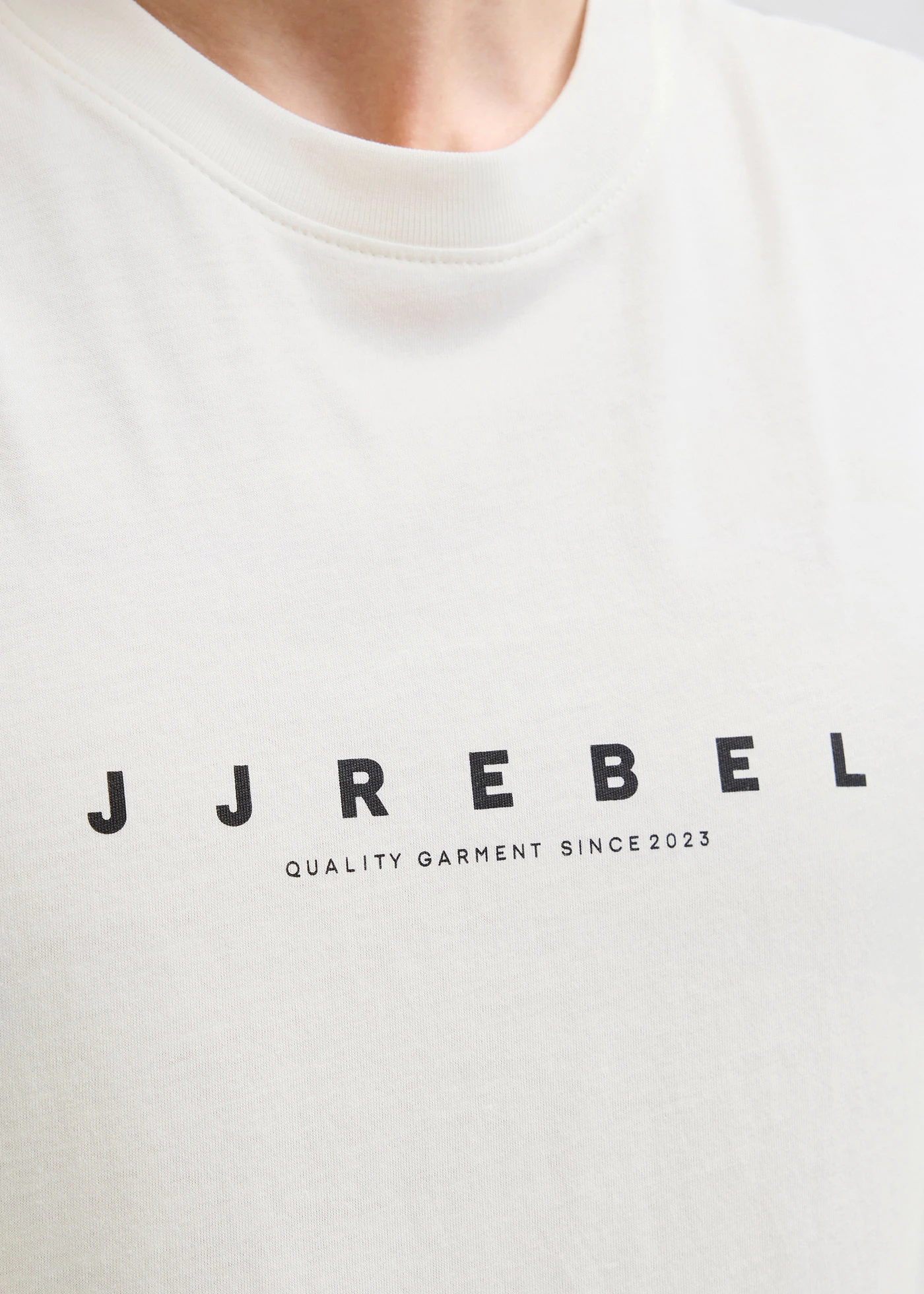 T-shirt JJ REBEL z czystej bawełny, o kroju loose fit • biel wełny • sklep bonprix