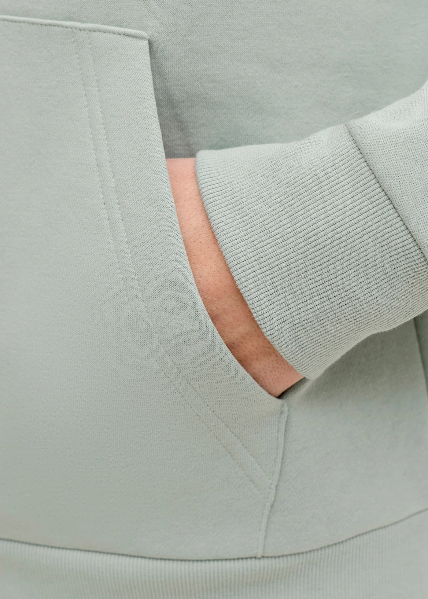 Sweat à capuche JJ REBEL, loose • gris vert imprimé • Boutique bonprix