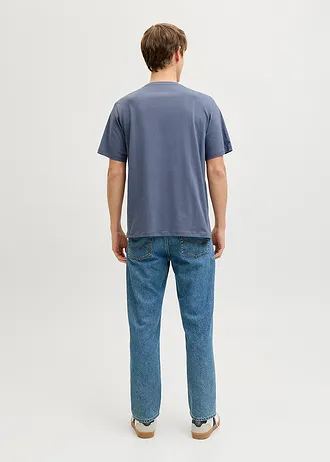 JJ REBEL T-shirt van puur katoen, loose fit, Kleur: grijs met print