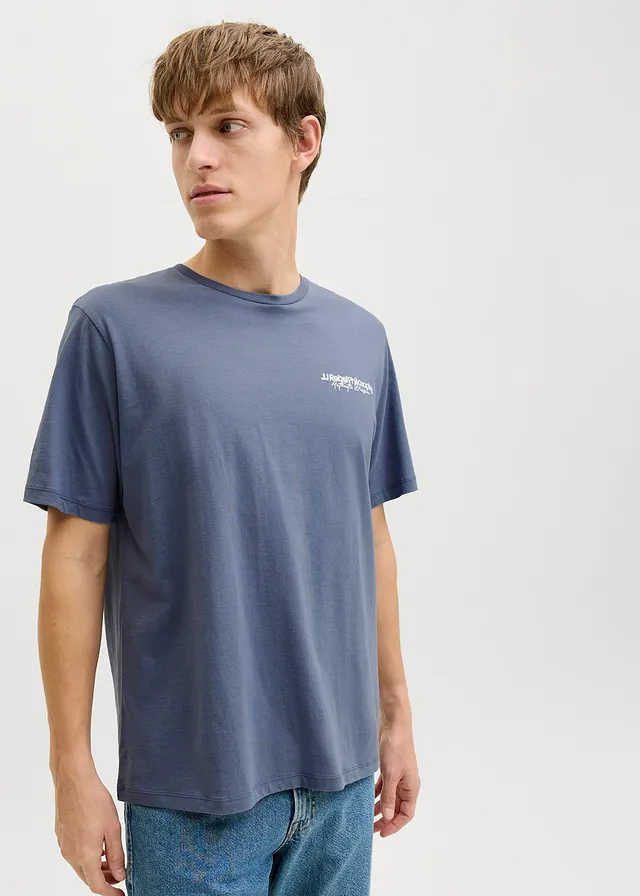 T-shirt JJ REBEL loose, 100% coton • gris imprimé • product-page.page-title-suffix