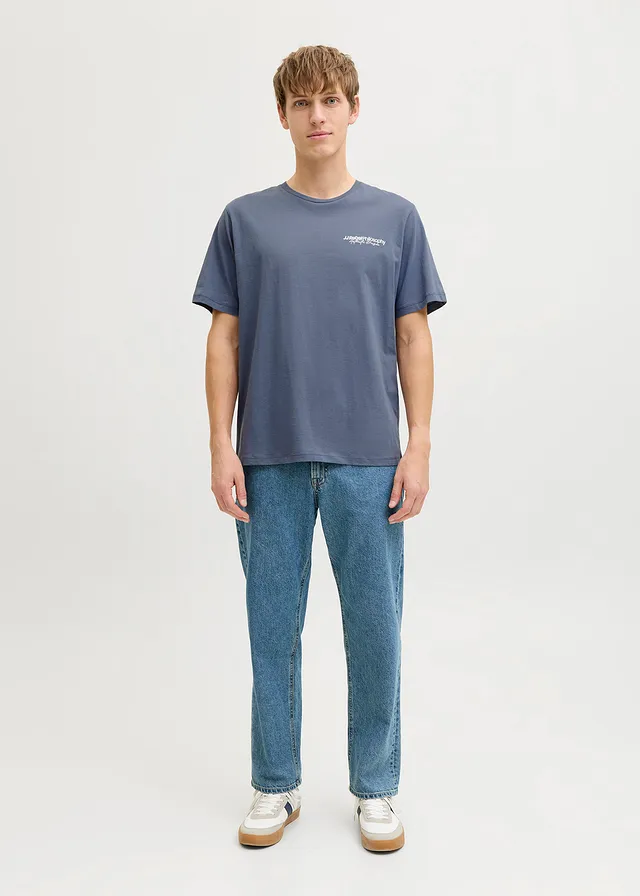T-shirt JJ REBEL loose, 100% coton • gris imprimé • product-page.page-title-suffix