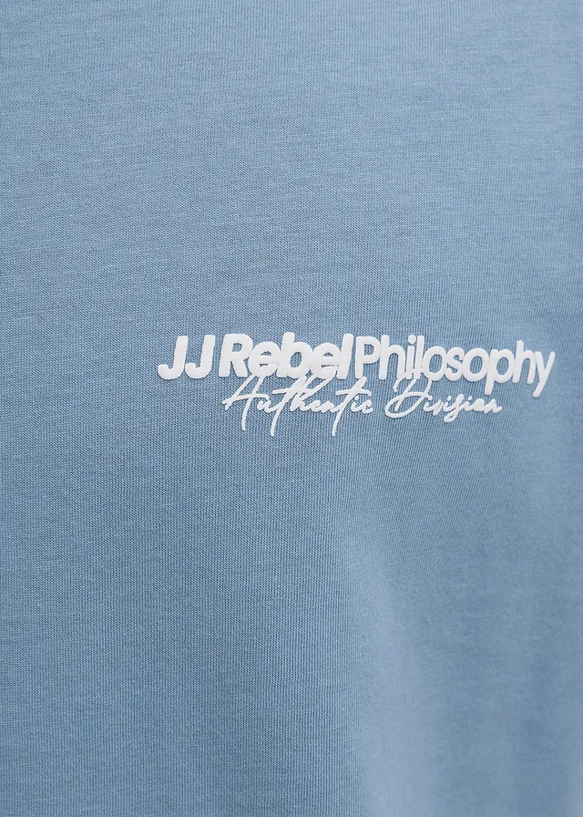 T-shirt JJ REBEL loose, 100% coton • bleu clair imprimé • product-page.page-title-suffix
