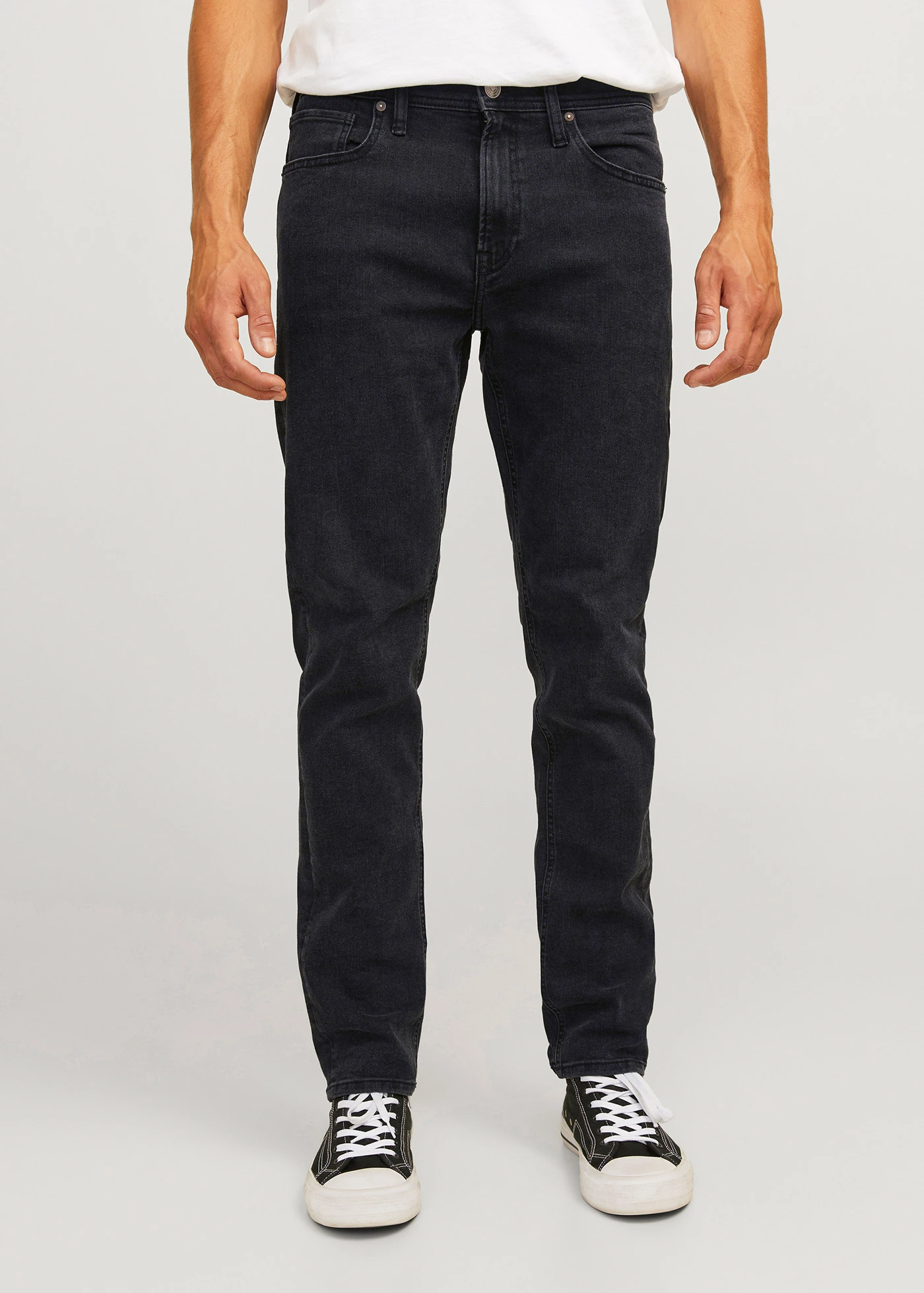 Blugi Slim Fit JJ REBEL • negru denim • magazin bonprix