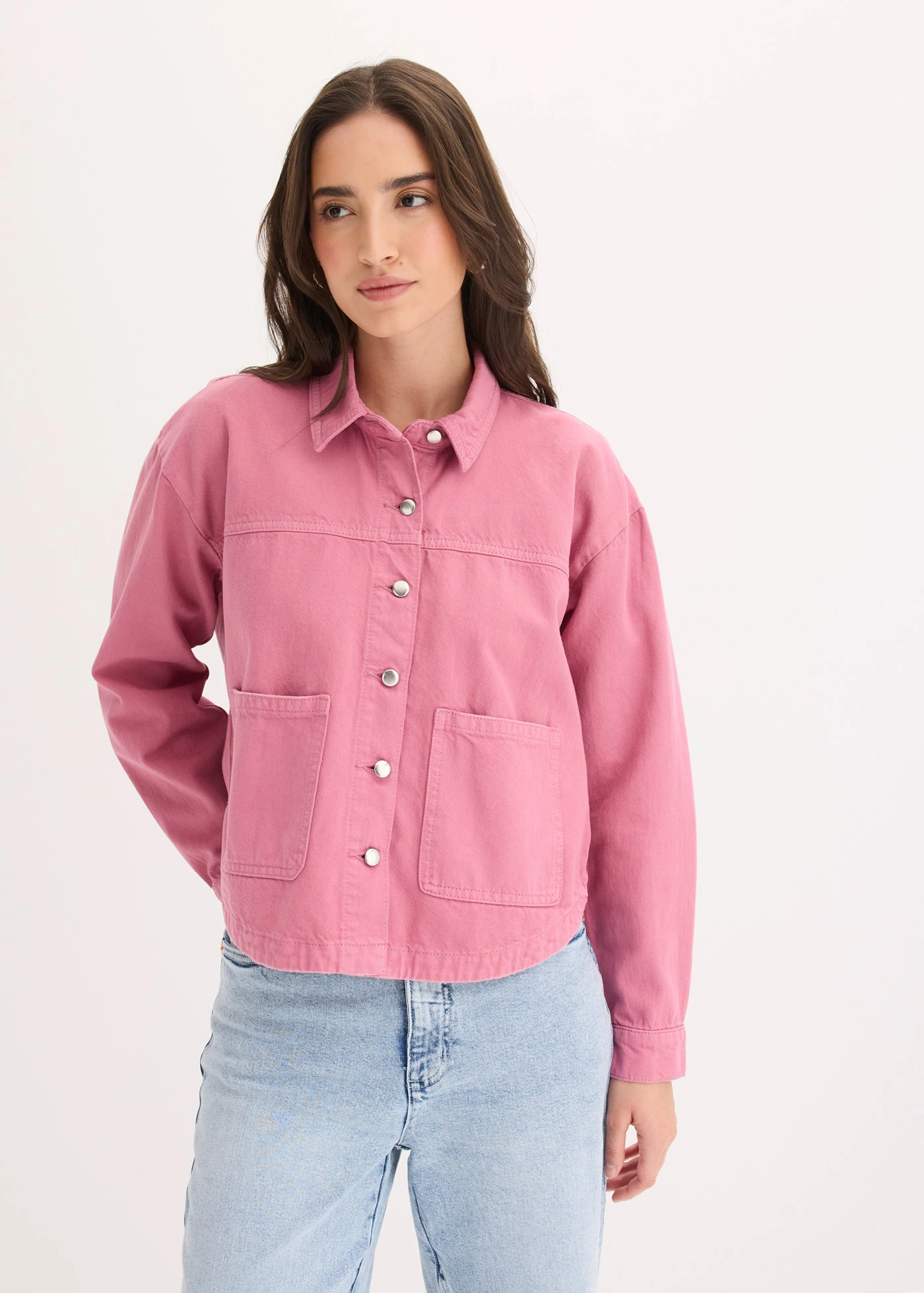 Blousejas van katoen • mauve • bonprix online shop