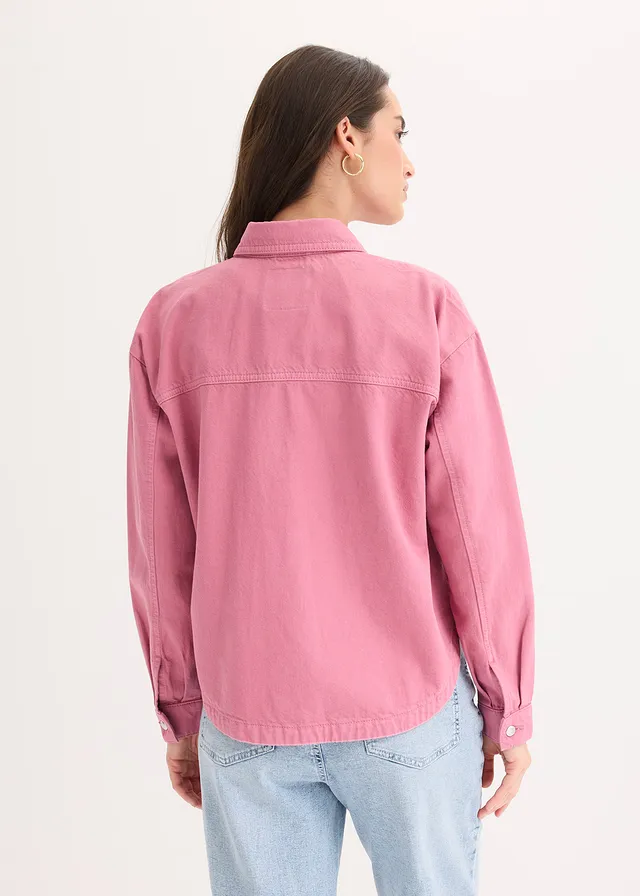 Surchemise 100% coton, Couleur: mauve